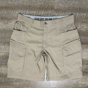Duluth Trading Co Cargo Shorts Men’s 34 Tan Dry On The Fly